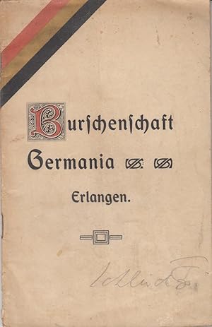 Burschenschaft Germania Erlangen. Liederbuch.
