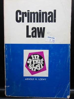 Imagen del vendedor de CRIMINAL LAW: in a Nutshell a la venta por The Book Abyss