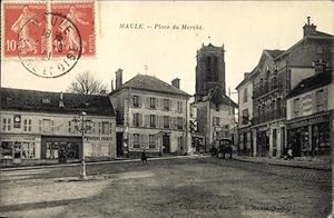 Ansichtskarte / Postkarte Maule Yvelines, Place du Marché