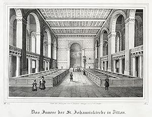 Bild des Verkufers fr Zittau. Johanniskirche. Saxonia. Das Innere der St. Johanniskirche in Zittau zum Verkauf von GALERIE HIMMEL