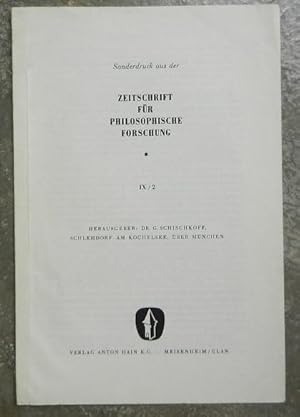 Imagen del vendedor de Der cusanische friedensbegriff. - Sonderdruck aus der Zeitschrift fr philosophische forschung. a la venta por Librairie les mains dans les poches