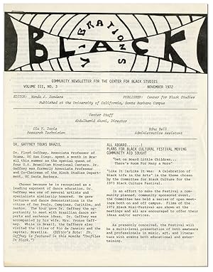 Black Vibrations: Community Newsletter for the Center for Black Studies - Vol.III, No.3 (November...