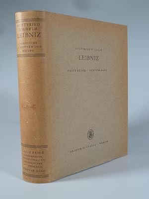 Bild des Verkufers fr Smtliche Schriften und Briefe1. Reihe, Allgemeiner politischer und historischer Briefwechsel 5. Bd. 1687-1690. zum Verkauf von Antiquariat Dorner