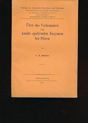 Seller image for ber das Vorkommen von Amide spaltenden Enzymen bei Pilzen for sale by Antiquariat Kastanienhof