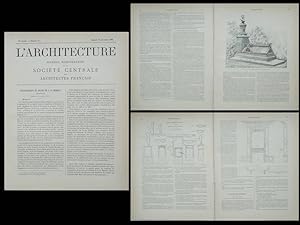 L'ARCHITECTURE n°51 1899 JEAN-BELISAIRE MOREAU, MOULINS