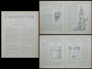 L'ARCHITECTURE n°2 1899 EGLISE SAINT MICHEL CHEF CHEF, MONASTERE PUY SAINT FRONT