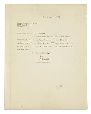Imagen del vendedor de Archive of 4 Typed Letters Signed,  A. Einstein". a la venta por Kotte Autographs GmbH