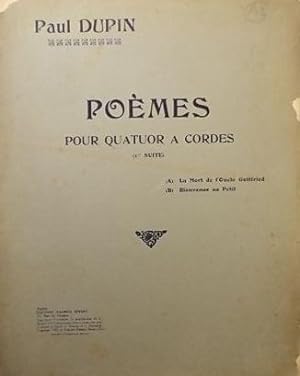 Imagen del vendedor de Poemes pour Quatuor a cordes (String Quartet), Set of Parts a la venta por Austin Sherlaw-Johnson, Secondhand Music