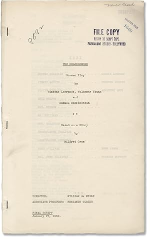 Seller image for Sinners in the Sun [The Beachcomber] (Original screenplay for the 1932 film) for sale by Royal Books, Inc., ABAA