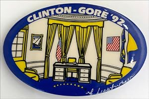 Bild des Verkufers fr Clinton - Gore '92 Campaign Button zum Verkauf von Specific Object / David Platzker