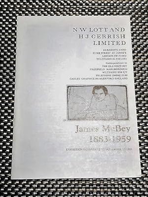 Seller image for James McBey 1883-1959. Exhibition October 12 to November 13, 1981 for sale by Bradley Ross Books