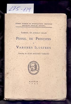 Seller image for PENSIL DE PRINCIPES Y VARONES ILUSTRES for sale by Libreria 7 Soles