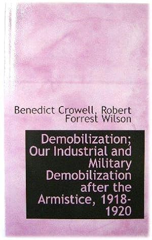 Bild des Verkufers fr Demobilization; Our Industrial and Military Demoobilization after the Armistice, 1918-1920 zum Verkauf von PsychoBabel & Skoob Books