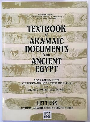 Seller image for Textbook of Aramaic Documents from Ancient Egypt Vol. 1 - Letters, Newly copied, edited and translated into Hebrew and English for sale by Joseph Burridge Books