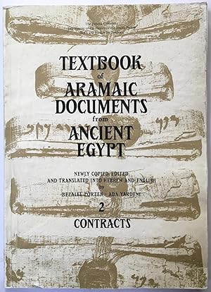 Seller image for Textbook of Aramaic Documents from Ancient Egypt Vol. 2 - Contracts Newly copied, edited and translated into Hebrew and English for sale by Joseph Burridge Books