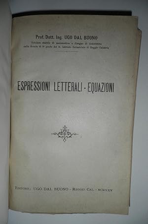 Espressioni Letterali-Equazioni