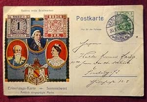 Ansichtskarte AK Badens erste Briefmarken. Erinnerungs-Karte (Großherzog, Carl Friedrich, Luise, ...