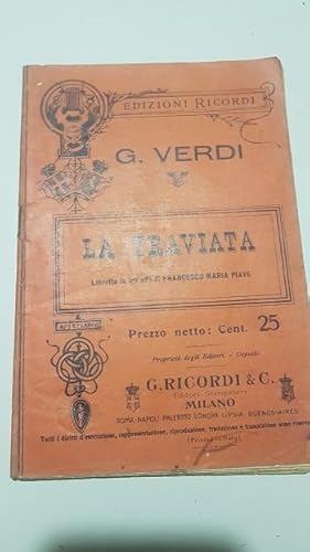 LA TRAVIATA LIBRETTO IN TRE ATTI,