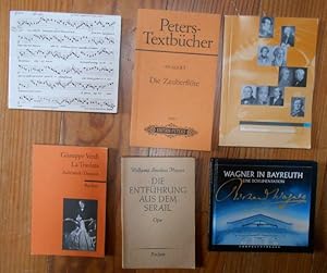 Kleines Taschenbuch-Konvolut MUSIK mit Werken von und über Guiseppe Verdi, Wolfgang Amadeus Mozar...