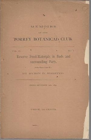 Reserve Food-Materials in Buds and Surrounding Parts (Memoirs of the Torrey Botanical Club, Vol. ...