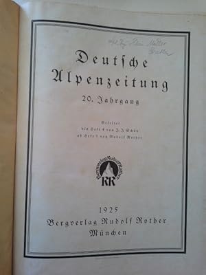 Deutsche Alpenzeitung. 20. Jahrgang 1925.