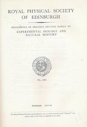 Seller image for Proceedings of the Royal Physical Society of Edinburgh. Volumes XXVI-XXVII. 1957-1959 for sale by Barter Books Ltd