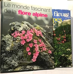 Bild des Verkufers fr Le monde fascinant de la flore alpine + Atlas des fleurs des Alpes --- 2 livres zum Verkauf von crealivres
