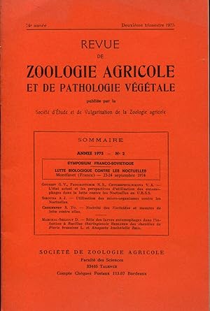 Seller image for Revue de Zoologie Agricole et de Pathologie Vgtale - 1975, N2 for sale by Sylvain Par