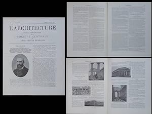L'ARCHITECTURE n°52 1902 EMILE ULMANN, TEMPLE POUZZOLES PAESTUM