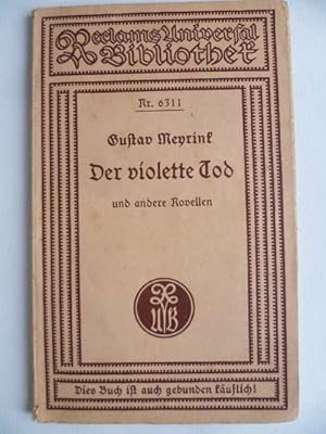 Bild des Verkufers fr Der violette Tod und andere Novellen. zum Verkauf von Ostritzer Antiquariat