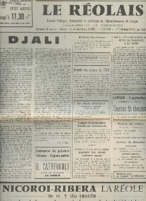 Bild des Verkufers fr Le Rolais, Journal politique, commercial & judiciaire de l'arrondissement de Langon n1589 32e anne vend. 5 sept. 75 - Djali - Rentre des classes - Le 6, 7 et 8 sept. 75 ftes du Rouergue  La Role - Caisse d'Assurance Vieillesse Artisanale zum Verkauf von Le-Livre