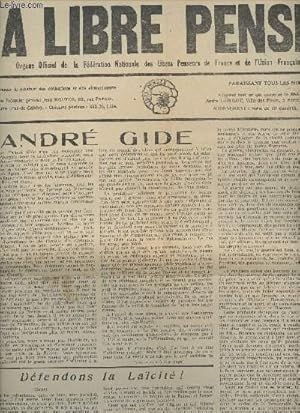 Image du vendeur pour La Libre Pense n54, nouvelle srie mars-avril 51 - Andr Gide - Dfendons la Lacit ! (suite) - La trahison catholique en France et en Belgique - Le pacte sordide du Vatican et du Japon - Dieu est-il mchant ou impuissant ? mis en vente par Le-Livre