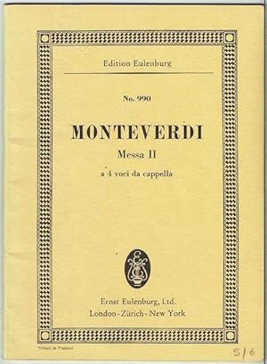 Messa II a 4 voci da cappella. Edited and with Foreword by Denis Arnold