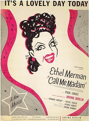 It's A Lovely Day Today - Vintage Sheet Music ("Call Me Madam")