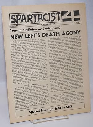 Imagen del vendedor de Spartacist. Number 13 (August-September 1969) a la venta por Bolerium Books Inc.
