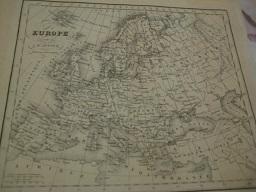 Orig. Landkarte "Europe par A.H. Dufour