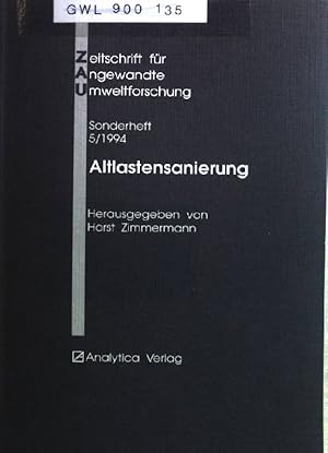 Bild des Verkufers fr Altlastensanierung: Grundsatzfragen und Umsetzung in den neuen Bundeslndern. Sonderheft 5 zum Verkauf von books4less (Versandantiquariat Petra Gros GmbH & Co. KG)