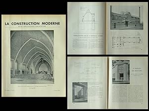 LA CONSTRUCTION MODERNE n°29 1938 EGLISE LILLE, VILLEDIEU LES POELES, BAINS DOUCHE PARIS