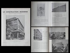 Seller image for LA CONSTRUCTION MODERNE n29 1937 PARIS, POSTE RUE D'ALLERAY BOURSEUL, MICHEL ROUX SPITZ for sale by Librairie Histoires d'arts