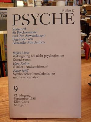 Seller image for Psyche - Zeitschrift fr Psychoanalyse und ihre Anwendungen, 42. Jahrgang, Heft 9, September 1988, for sale by Antiquariat Orban & Streu GbR