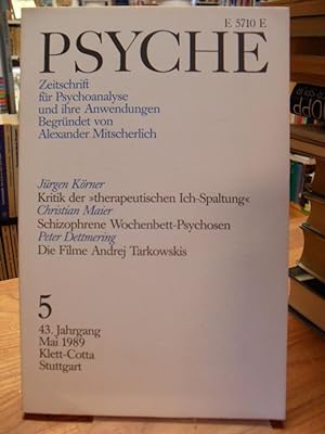 Seller image for Psyche - Zeitschrift fr Psychoanalyse und ihre Anwendungen, 43. Jahrgang, Heft 5, Mai 1989, for sale by Antiquariat Orban & Streu GbR