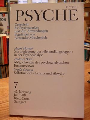 Seller image for Psyche - Zeitschrift fr Psychoanalyse und ihre Anwendungen, 42. Jahrgang, Heft 7, Juli 1988, for sale by Antiquariat Orban & Streu GbR