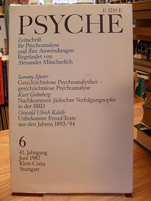 Seller image for Psyche - Zeitschrift fr Psychoanalyse und ihre Anwendungen, 41. Jahrgang, Heft 6, Juni 1987, for sale by Antiquariat Orban & Streu GbR