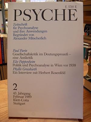 Seller image for Psyche - Zeitschrift fr Psychoanalyse und ihre Anwendungen, 43. Jahrgang, Heft 2, Februar 1989, for sale by Antiquariat Orban & Streu GbR