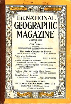 The National Geographic August 1933