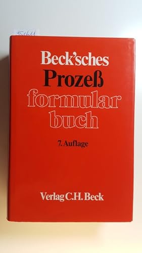 Seller image for Beck'sches Prozessformularbuch for sale by Gebrauchtbcherlogistik  H.J. Lauterbach