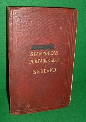 STANFORD'S PORTABLE MAP OF ENGLAND AND WALES WITH THE RAILWAYS CLEARLY DELINIATED, THE CITIES AND...