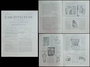 L'ARCHITECTURE N°38 1903 POITIERS, AIRVAULT, PARTHENAY, LE DORAT