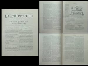 L'ARCHITECTURE N°22 1904 - AUTEL CATHEDRALE NICE, LEON LABROUSTE