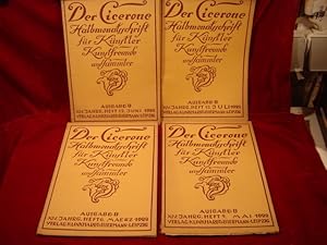 Imagen del vendedor de Der Cicerone. Halbmonatsschrift fr Knstler, Kunstfreunde und Sammler. Konvolut von 4 Heften des XIV. Jahrgang: Heft 6, Maerz 1922; Heft 9, Mai 1922; Heft 12, Juni1922; Heft 13, Juli 1922. a la venta por Antiquariat Olaf Drescher